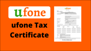 Ufone Tax Certificate - KLA Pakistan